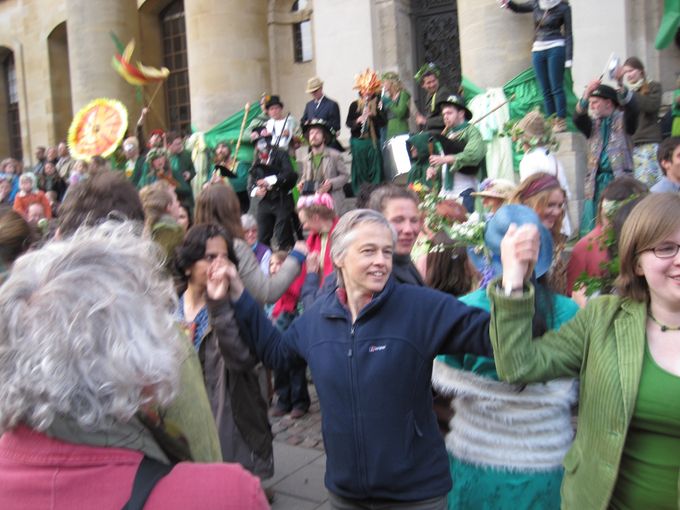 Dancing to the Whirly Band, May Morning 2011 (photo Tim Healey)